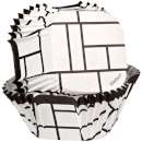 Square Black and White Cupcake Papers